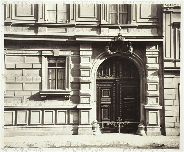 Berggasse No. 16, Portal am Palais des Grafen Georg Festetics de Tolna, 1860s. Creator: Unknown.