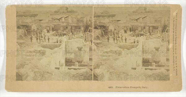 Excavation Pompeii, Italy, 1891. Creator: Benjamin West Kilburn.
