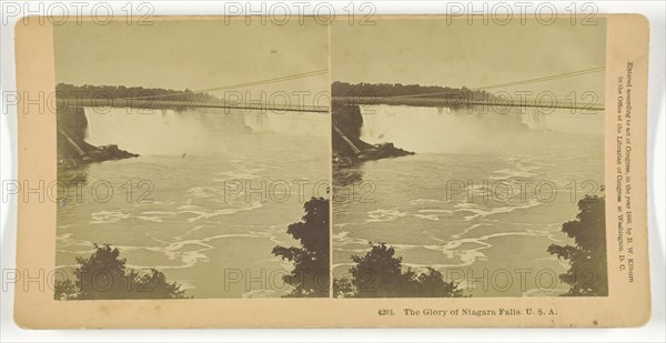 The Glory of Niagara Falls, U.S.A., 1886. Creator: BW Kilburn.