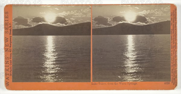 Lake Tahoe, from the Warm Springs, 1878/82. Creator: Carleton Emmons Watkins.