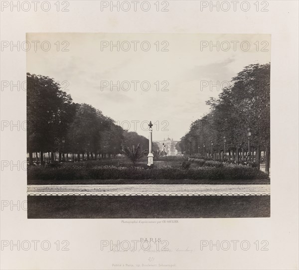 Avenue de l'Observatoire (Luxembourg), c. 1867. Creator: Charles Soulier.