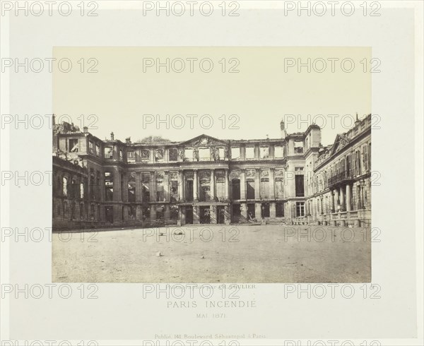 Paris Fire (Facade of the Palais de Saint-Cloud), May, 1871. Creator: Charles Soulier.