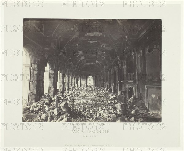 Paris Fire (Great Hall of the State Council), May 1871. Creator: Charles Soulier.