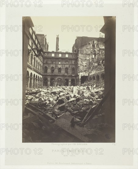 Paris Fire (Interior of the Ministry of Finance), May 1871. Creator: Charles Soulier.