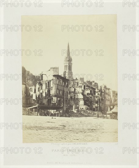 Paris Fire (Place de Saint-Cloud), May 1871. Creator: Charles Soulier.