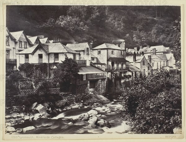 Lynmouth, Riverside Cottages, 1860/94. Creator: Francis Bedford.