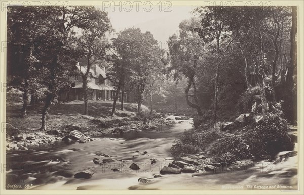 Watersmeet, The Cottage and Streams, 1860/94. Creator: Francis Bedford.
