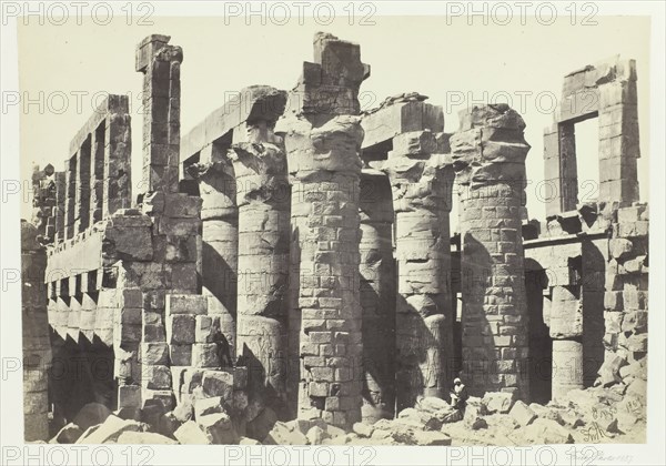 Hall of Columns, Karnac, 1857. Creator: Francis Frith.