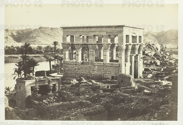 Pharoah's Bed, Philæ, from the Great Temple, 1857. Creator: Francis Frith.
