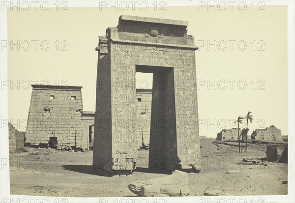 Sculptured Gateway, Karnac, 1857. Creator: Francis Frith.