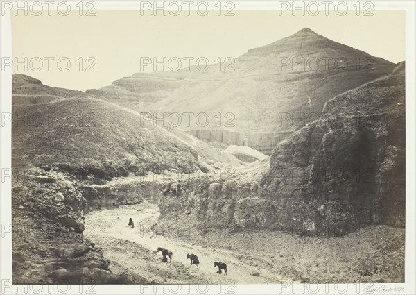 Valley of the Tomb of the Kings, Thebes, 1857. Creator: Francis Frith.