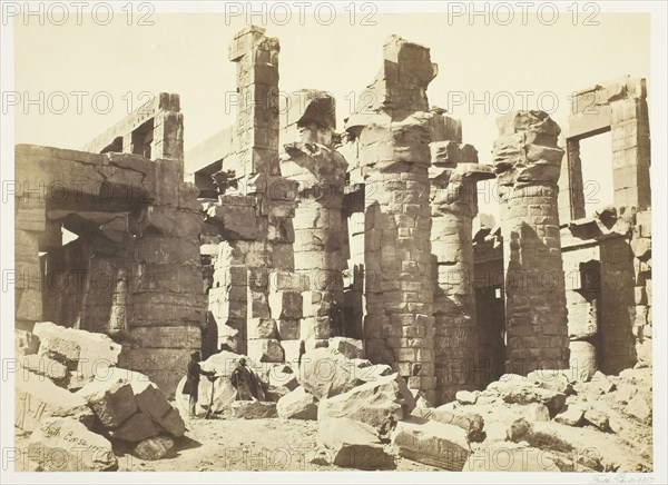 Hall of Columns, 1857. Creator: Francis Frith.