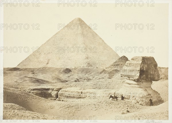 The Sphynx and Great Pyramid, 1857, printed 1862. Creator: Francis Frith.