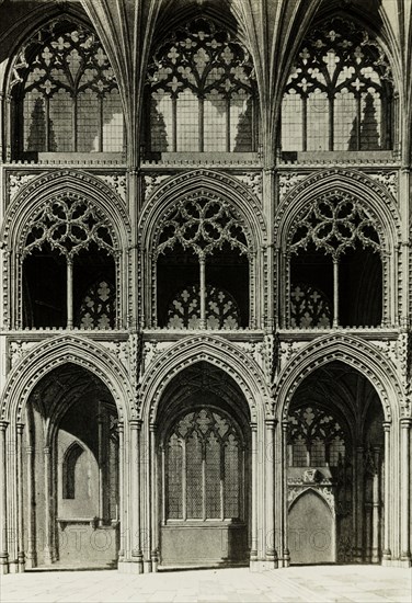 Ely Cathedral: Choir from an Engraving, c. 1891. Creator: Frederick Henry Evans.