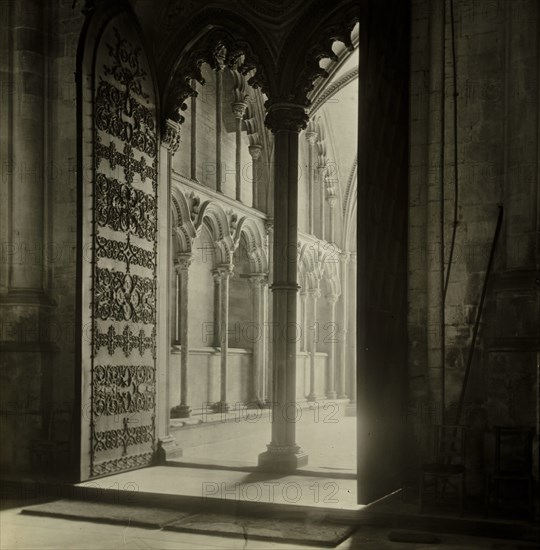 Ely Cathedral: Galilee Porch from Nave, c. 1891. Creator: Frederick Henry Evans.