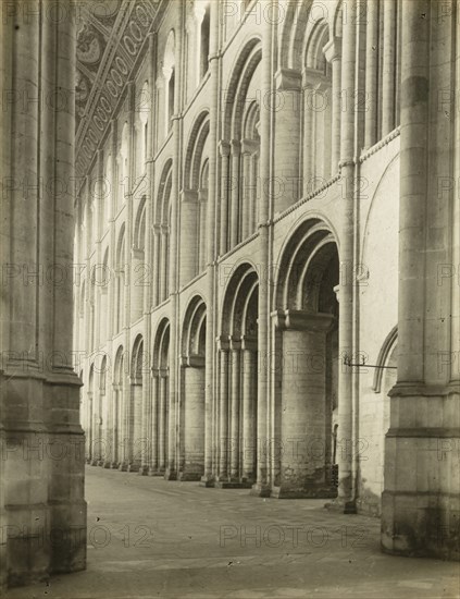 Ely Cathedral: Nave from under West Tower, c. 1891. Creator: Frederick Henry Evans.