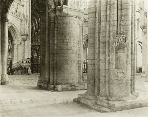 Ely Cathedral: Octagon to Choir from North Nave Aisle, c. 1891. Creator: Frederick Henry Evans.