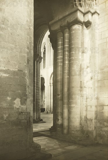 Ely Cathedral: Southwest Transept into Nave, c. 1891. Creator: Frederick Henry Evans.