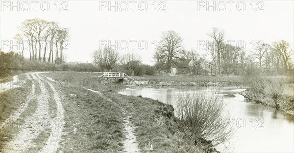 Kelmscott Manor: From the Thames, 1896. Creator: Frederick Henry Evans.