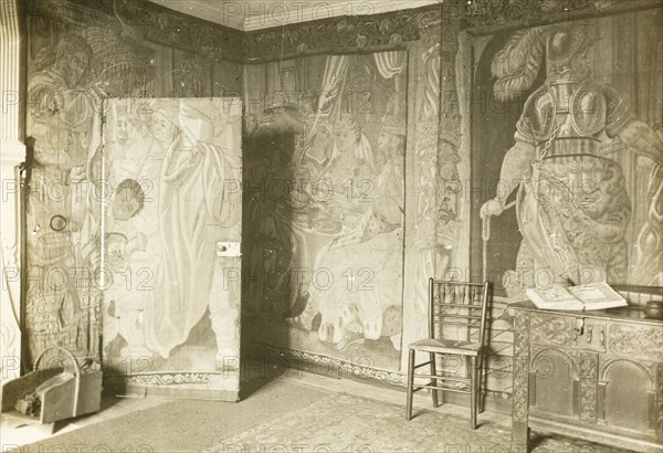 Kelmscott Manor: In the Tapestry Room, 1896. Creator: Frederick Henry Evans.