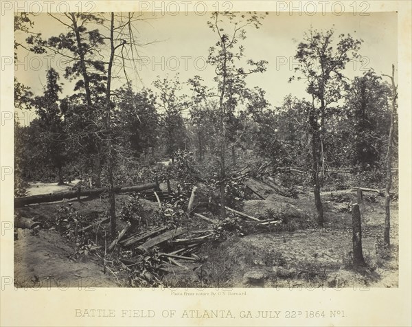 Battle Field of Atlanta, GA No. 1, July 22, 1864. Creator: George N. Barnard.
