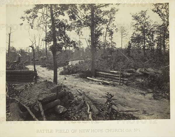 Battle Field of New Hope Church, GA, No. 1, 1866. Creator: George N. Barnard.