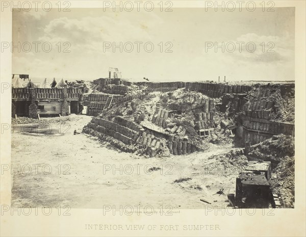 Interior View of Fort Sumpter, 1866. Creator: George N. Barnard.