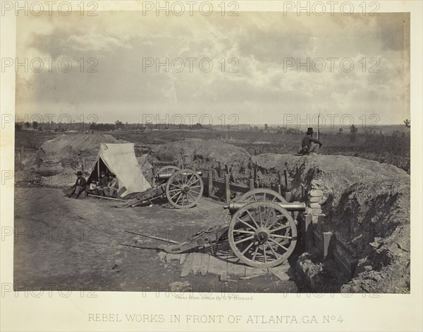 Rebel Works in Front of Atlanta, GA, No. 4, 1864. Creator: George N. Barnard.
