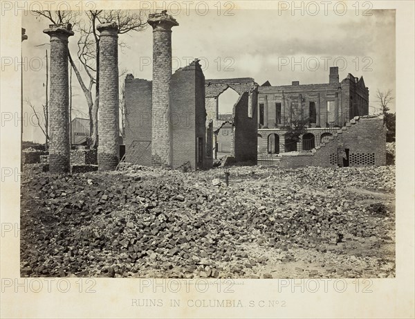 Ruins in Columbia, S.C., No. 2, 1865. Creator: George N. Barnard.