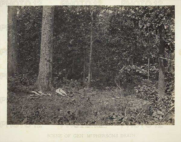 Scene of Gen. McPhersons Death, 1864/66. Creator: George N. Barnard.