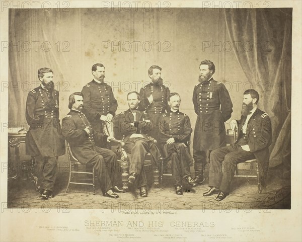 Sherman and His Generals, 1865. Creator: George N. Barnard.