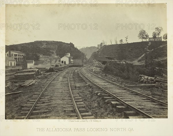 The Allatoona Pass, looking North, GA, 1866. Creator: George N. Barnard.