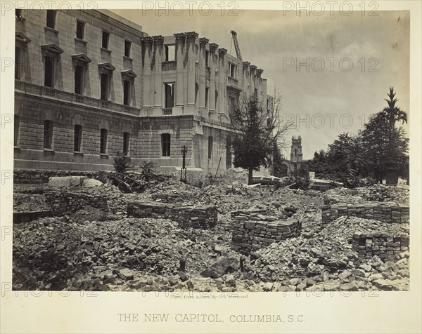 The New Capitol, Columbia, SC, 1865. Creator: George N. Barnard.