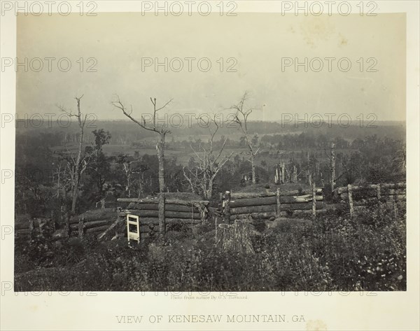 View of Kenesaw Mountain, Ga., 1866. Creator: George N. Barnard.
