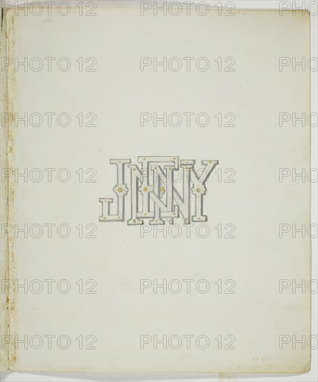 Untitled [letters forming the word 'Jenny'], 1855/68.  Creator: Georgina Cowper.