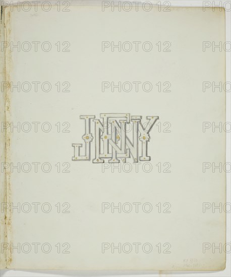Untitled [letters forming the word 'Jenny'], 1855/68.  Creator: Georgina Cowper.