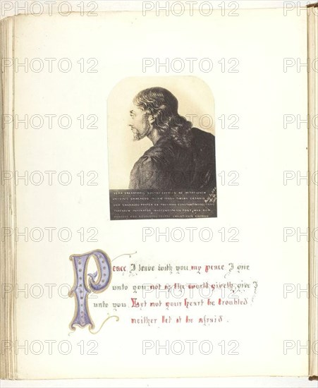 Untitled [illustration of Jesus with Biblical quote], 1855/68. Creator: Georgina Cowper.