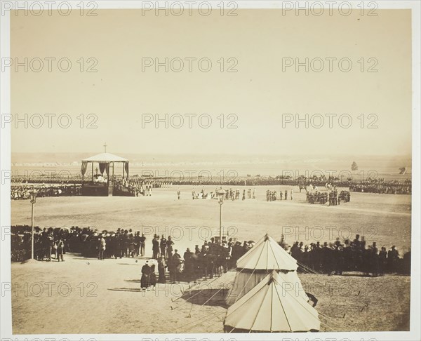 Mass, Camp de Châlons, 1857. Creator: Gustave Le Gray.