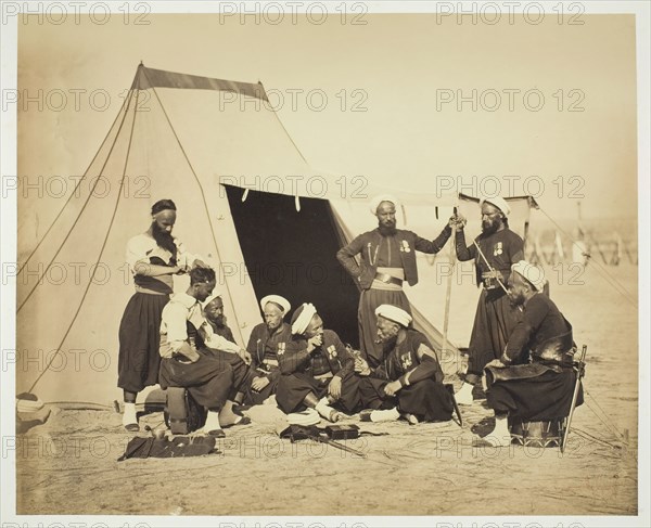 Untitled (Zouaves), 1857. Creator: Gustave Le Gray.