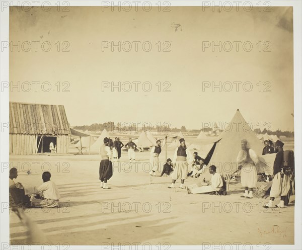 Untitled (Zouaves), 1857. Creator: Gustave Le Gray.