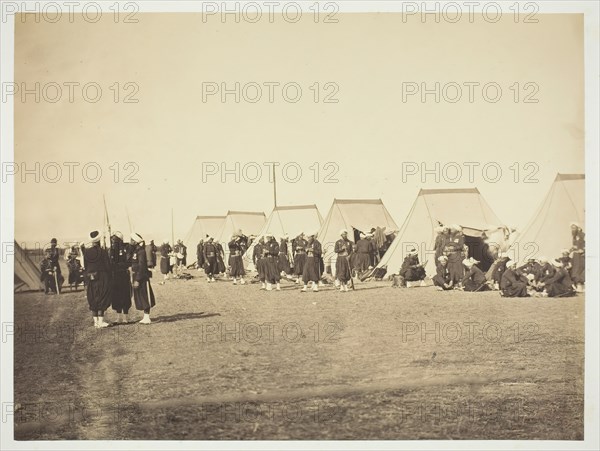 Untitled [Zouaves], 1857. Creator: Gustave Le Gray.