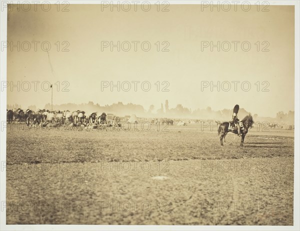 Untitled [cavalry], 1857.  Creator: Gustave Le Gray.