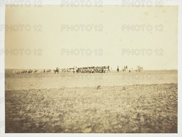 Untitled [cavalry], 1857.  Creator: Gustave Le Gray.