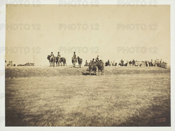 Untitled [cavalry], 1857. Creator: Gustave Le Gray.