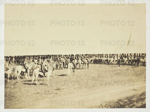 Untitled [cavalry], 1857.  Creator: Gustave Le Gray.