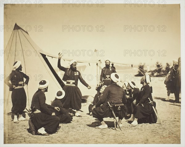 Zouave Storyteller (Le recit), 1857. Creator: Gustave Le Gray.