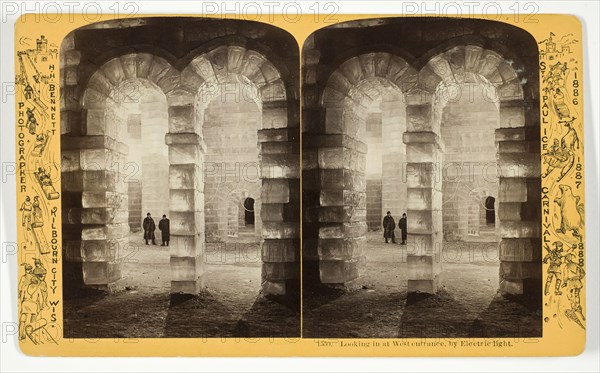 Looking in at West entrance, by Electric light, 1886/88. Creator: Henry Hamilton Bennett.