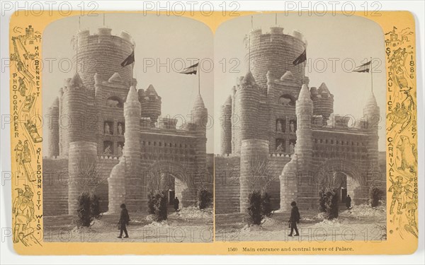 Main entrance and central tower of Palace, 1886/88. Creator: Henry Hamilton Bennett.