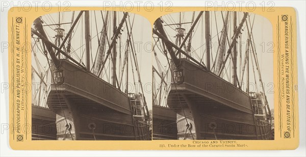 Under the Bow of the Caravel Santa Maria, 1887/93. Creator: Henry Hamilton Bennett.