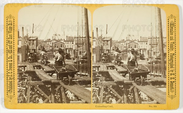 Unloading Coal, 1880/89. Creator: Henry Hamilton Bennett.